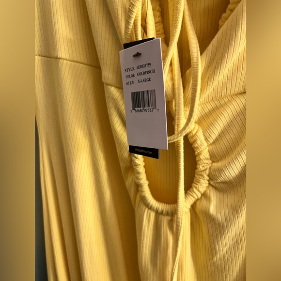 Beautiful XL Yellow AFRM New Dress With Tags - Picture 2 of 4